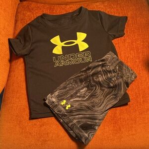 Under Armour Short Sleeve Tee and Shorts Matching Set